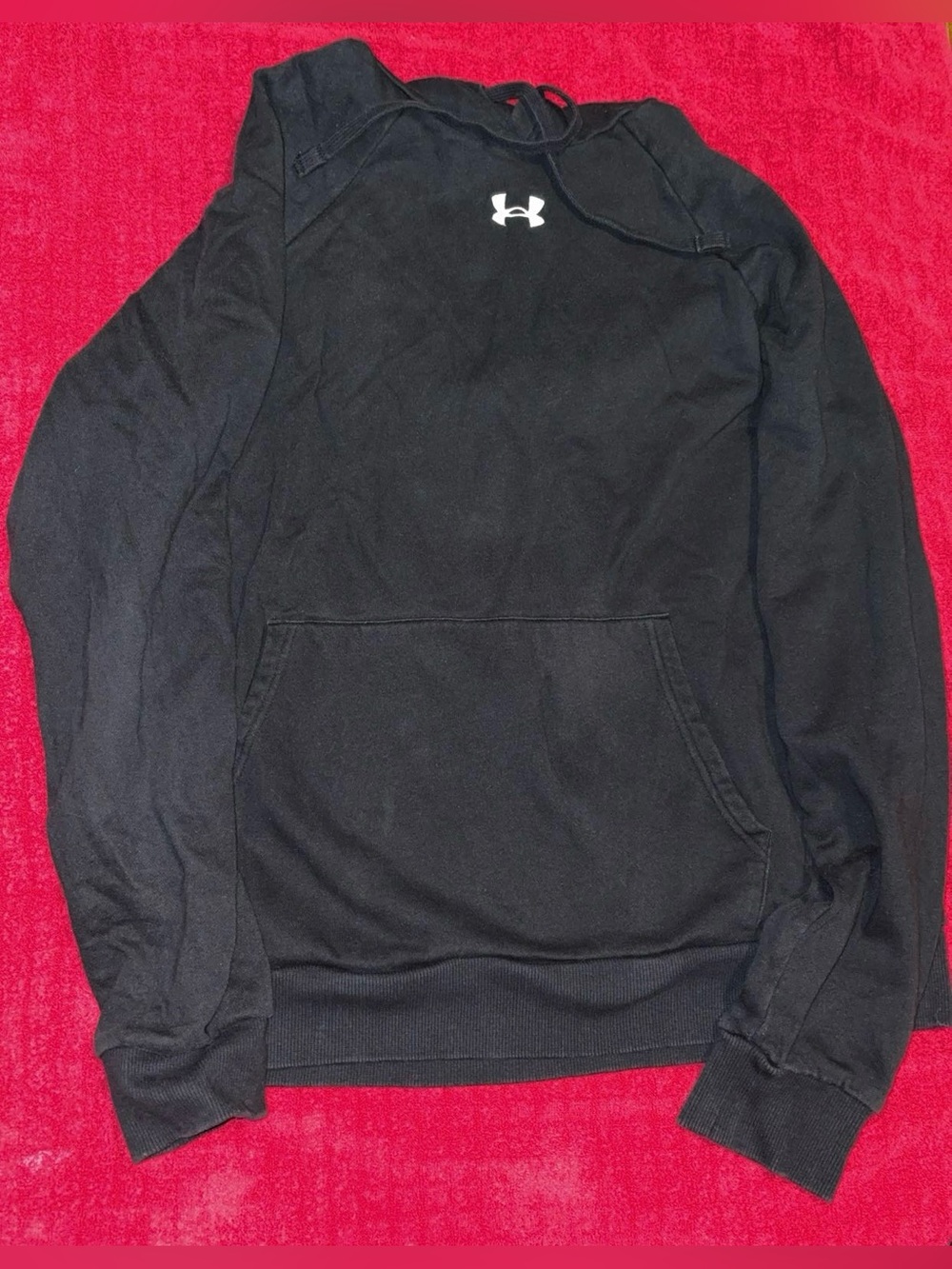 Under Armour Black Pullover Hoodie with Chest Logo